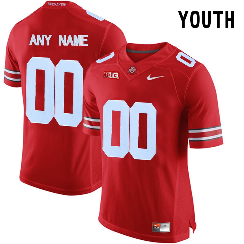 Youth Ohio State Buckeyes Red College Limited Football Customized Jersey->customized ncaa jersey->Custom Jersey